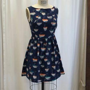 Sailboat print Topshop dress size 2
